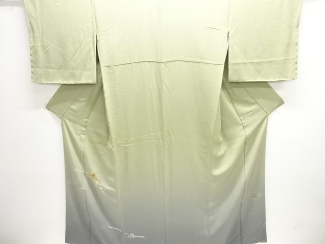 色留袖 正絹 比翼仕立て 三つ紋 四季花 150cm前後 リサイクル